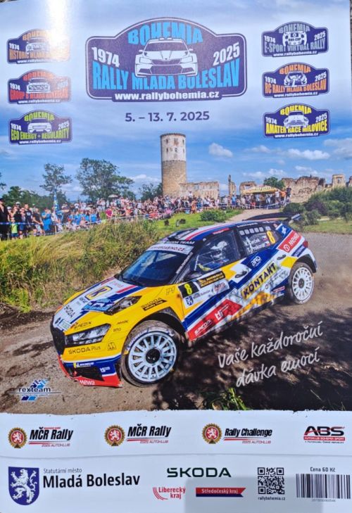 K dispozici je oficiální program Bohemia Rally 2025